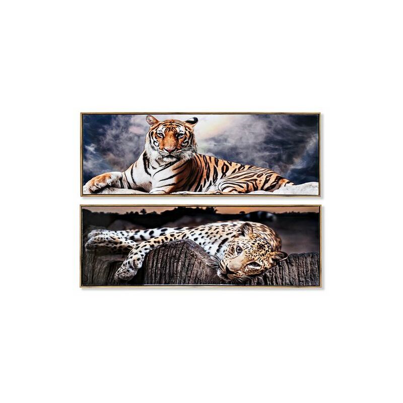 

Cuadro DKD Home Decor Animales Multicolor (2 pcs) (120 x 2 x 40 cm)