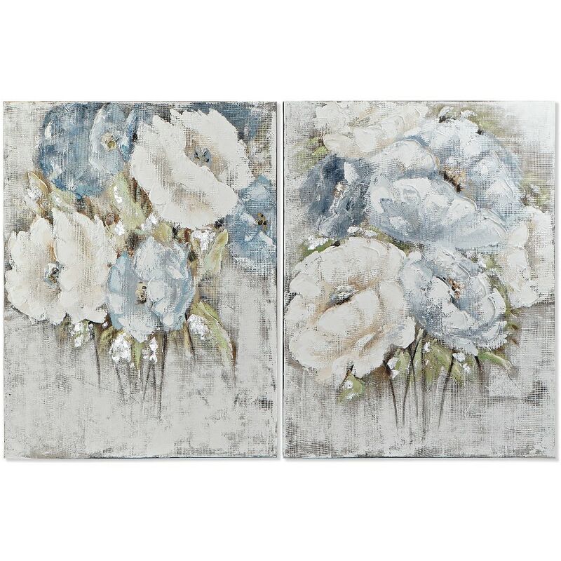 

Cuadro DKD Home Decor Artistic Flowers Flores (2 pcs) (90 x 3.5 x 120 cm)