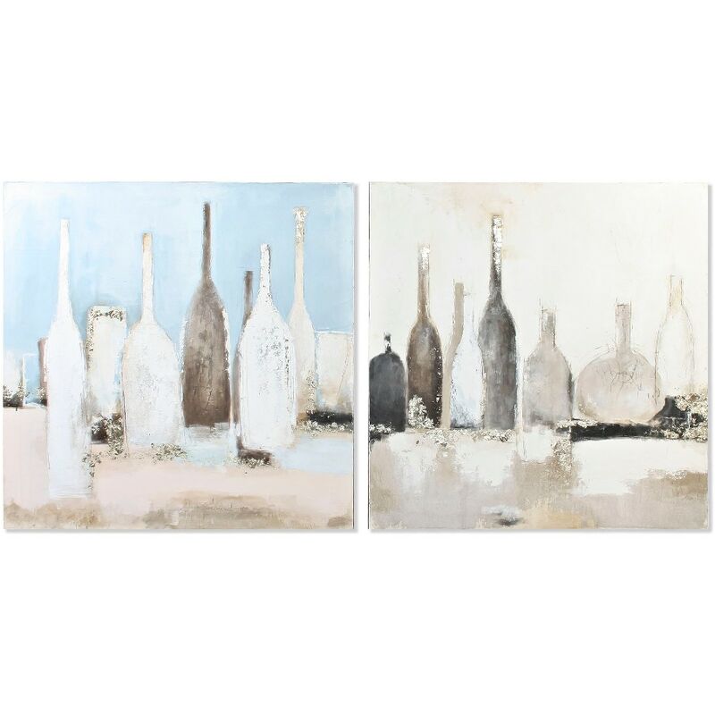 

Cuadro DKD Home Decor Botles (2 pcs) (100 x 4 x 100 cm)