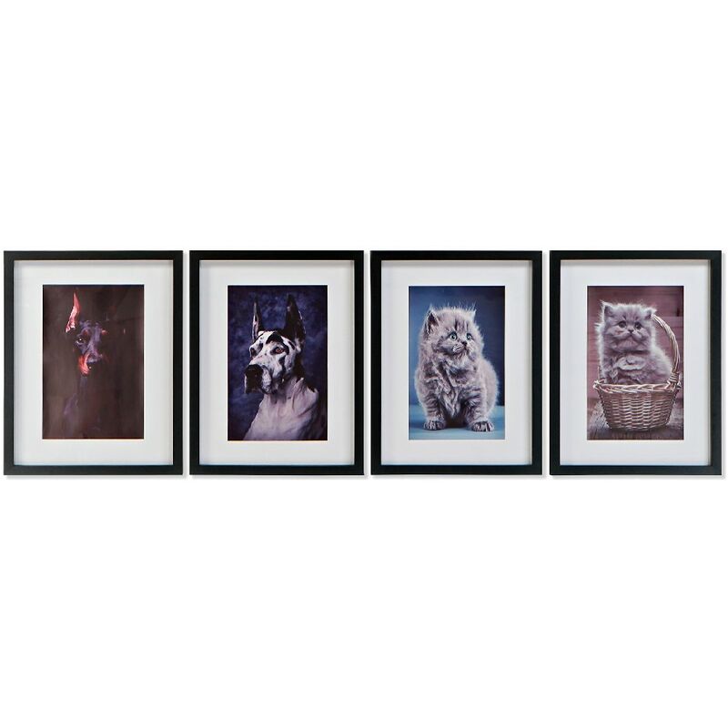 

Cuadro DKD Home Decor Cat and Dog (4 pcs) (35 x 2 x 45 cm)
