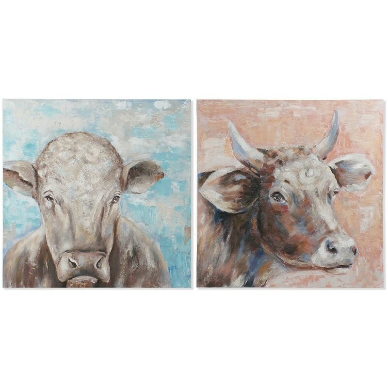 

Cuadro DKD Home Decor Caw Vaca (2 pcs) (100 x 3.5 x 100 cm)