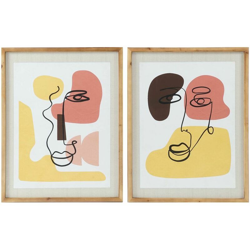 

Cuadro DKD Home Decor Abstracto (2 pcs) (55 x 2 x 70 cm)