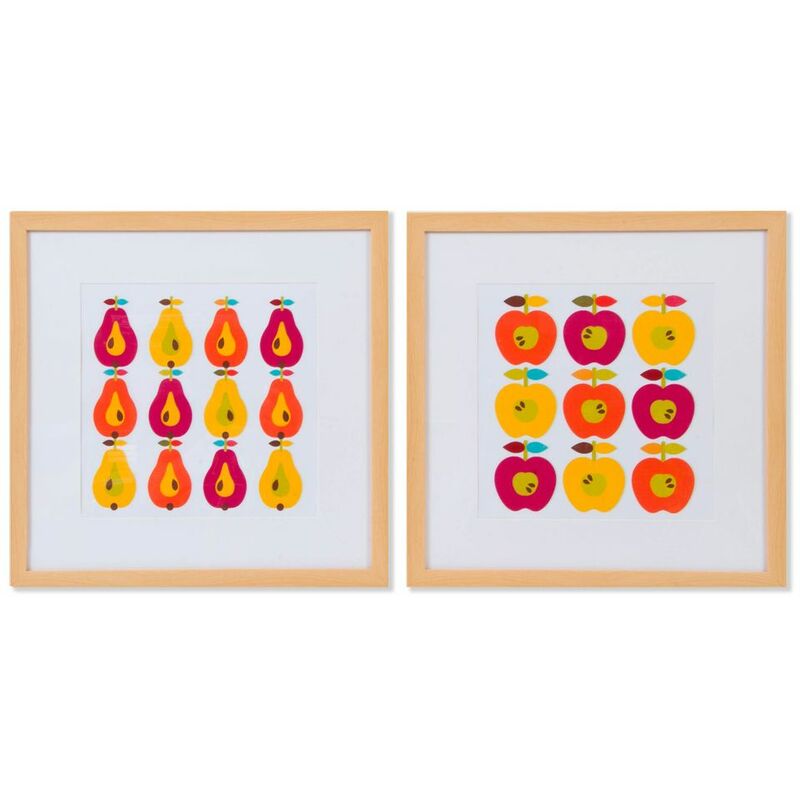 

Cuadro DKD Home Decor Cristal Fruta Lienzo (2 pcs) (40 x 40 x 2.2 cm)
