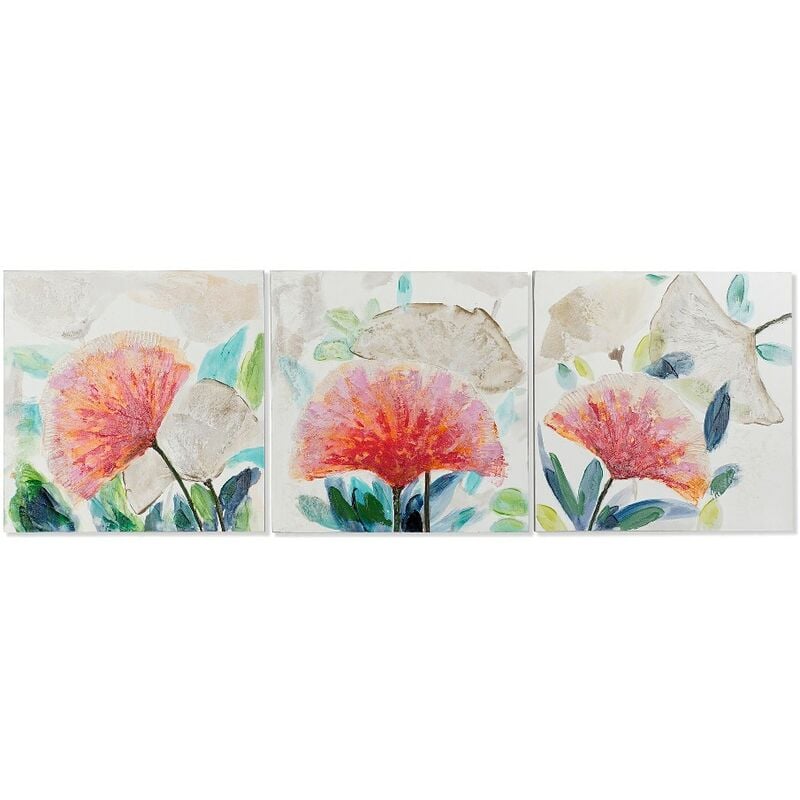 

Cuadro DKD Home Decor Drawed Flowers (60 x 3 x 60 cm)