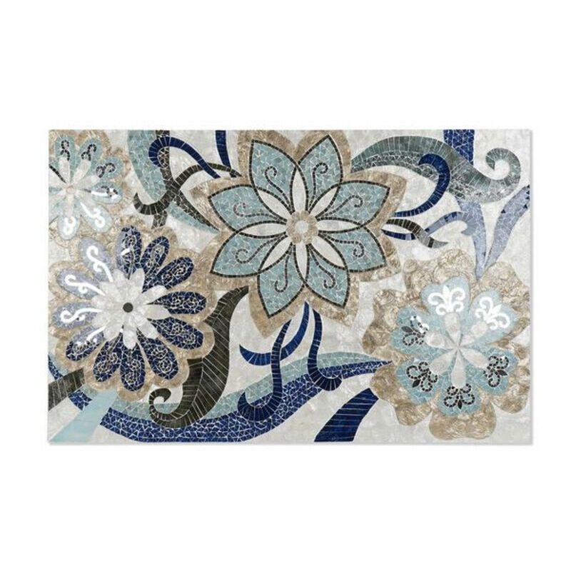 

Cuadro DKD Home Decor Floral Azul Turquesa Resina Madera MDF (122 x 4 x 80 cm)