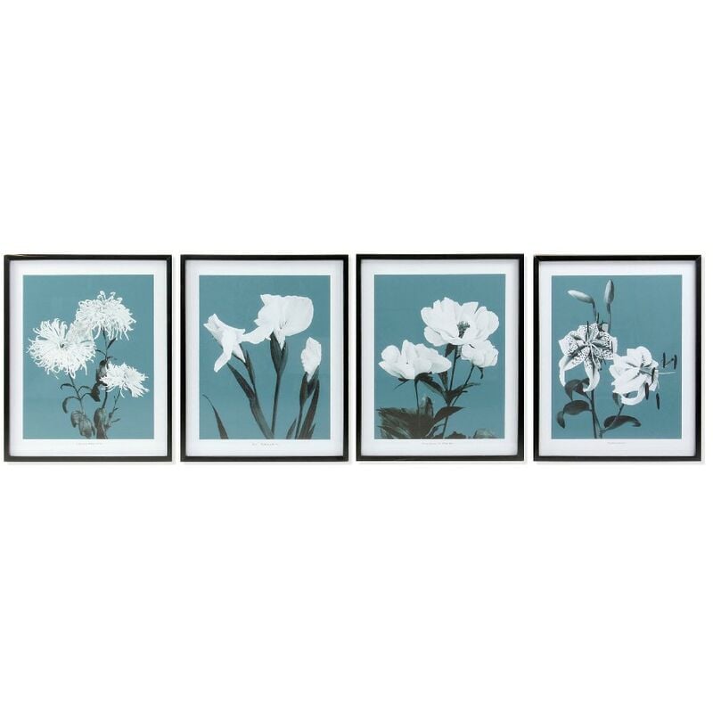 

Cuadro DKD Home Decor Flowers Flores (4 pcs) (55 x 2.5 x 70 cm)
