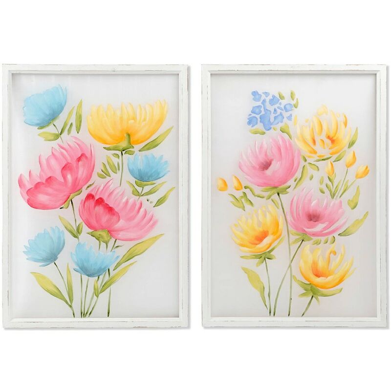 

Cuadro DKD Home Decor Happy Flowers (70 x 2.5 x 100 cm)