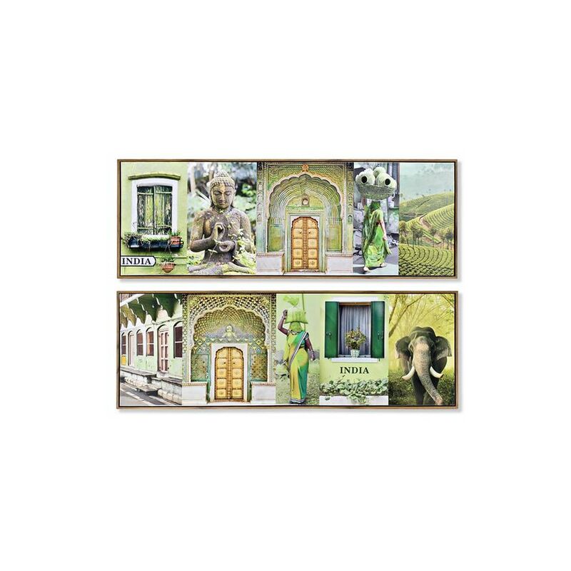 

Cuadro DKD Home Decor India Lacado (2 pcs) (120 x 2 x 40 cm)