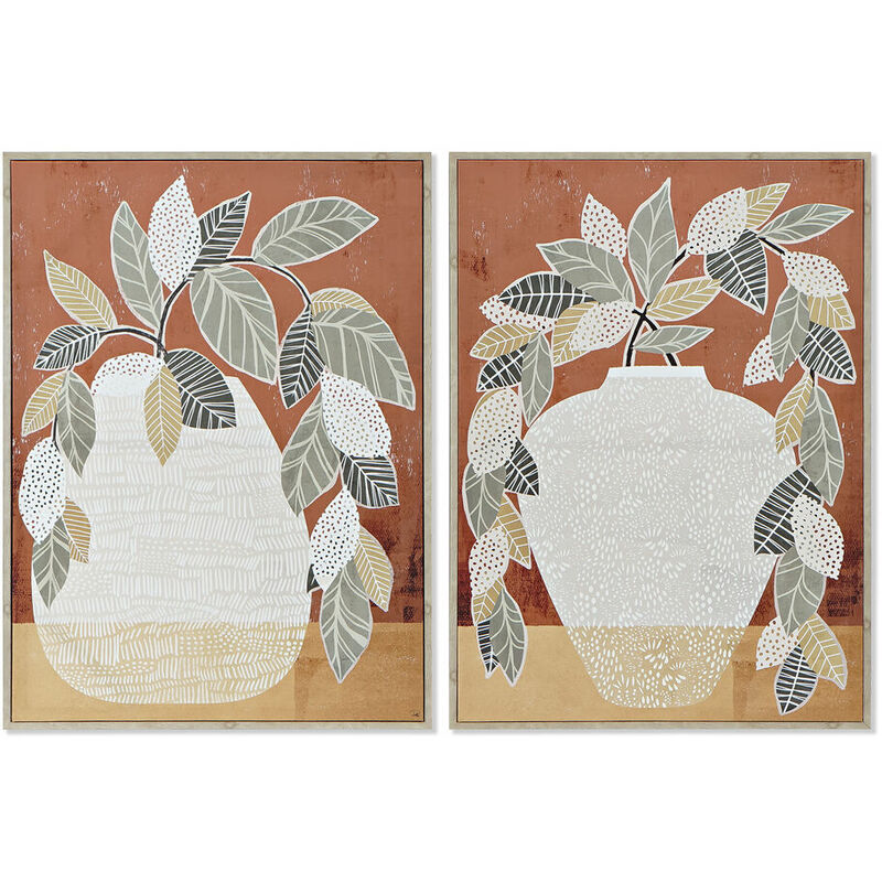 

Cuadro dkd home decor jarrón (2 pcs) (52 x 2.7 x 72 cm) Rogal