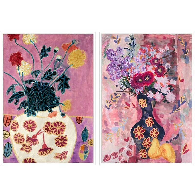 

Cuadro DKD Home Decor Jarrón (2 pcs) (53 x 4.3 x 73 cm)