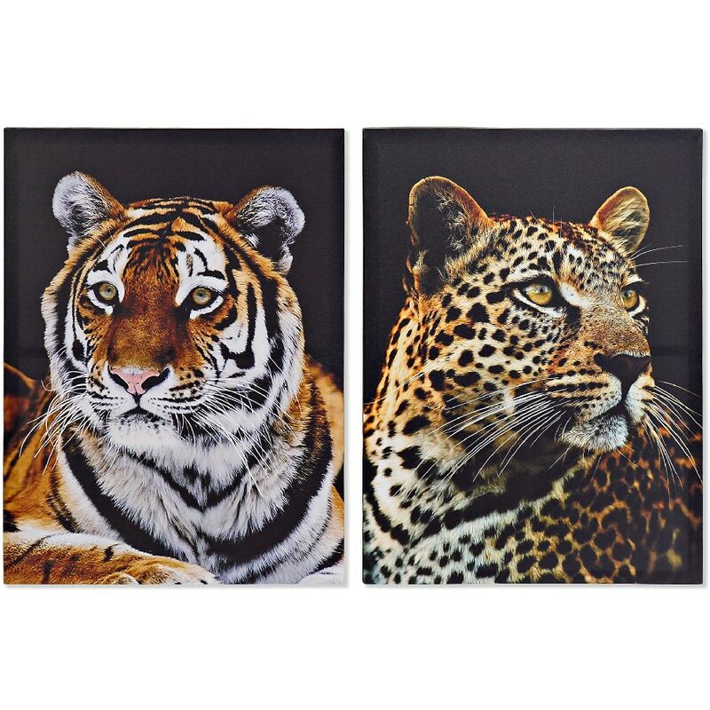 

Cuadro DKD Home Decor Leopardo Tigre 50 x 1.8 x 70 cm (2 pcs)