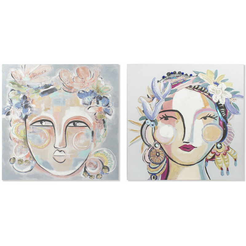 

Cuadro DKD Home Decor Lienzo Abstracto (2 pcs) (100 x 3.8 x 100 cm)