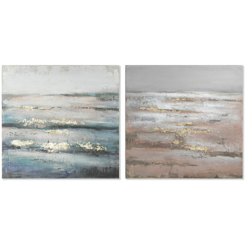 

Cuadro DKD Home Decor Lienzo Abstracto (2 pcs) (100 x 3.8 x 100 cm)