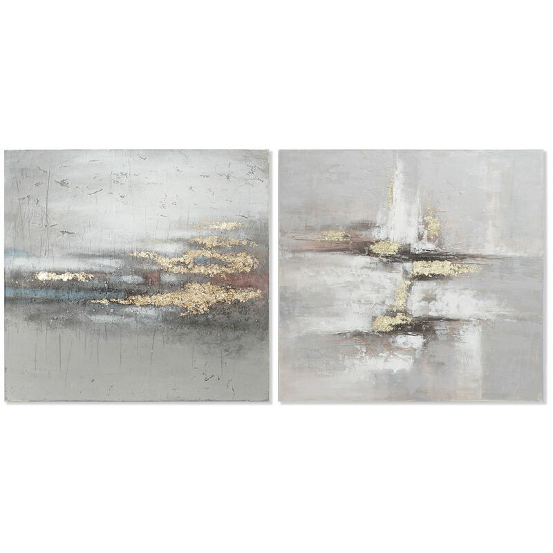 

Cuadro DKD Home Decor Lienzo Abstracto (2 pcs) (100 x 3.8 x 100 cm)