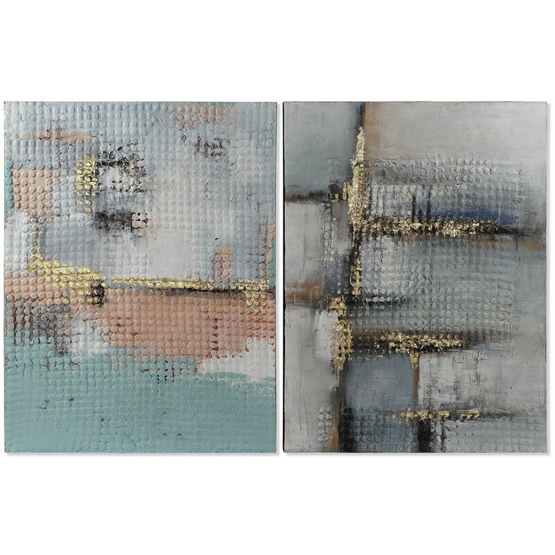 

Cuadro DKD Home Decor Lienzo Abstracto (2 pcs) (90 x 4 x 120 cm)
