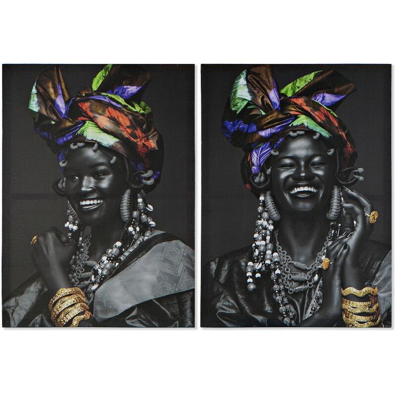 

Cuadro DKD Home Decor Lienzo Africana (2 pcs) (50 x 1.8 x 70 cm)