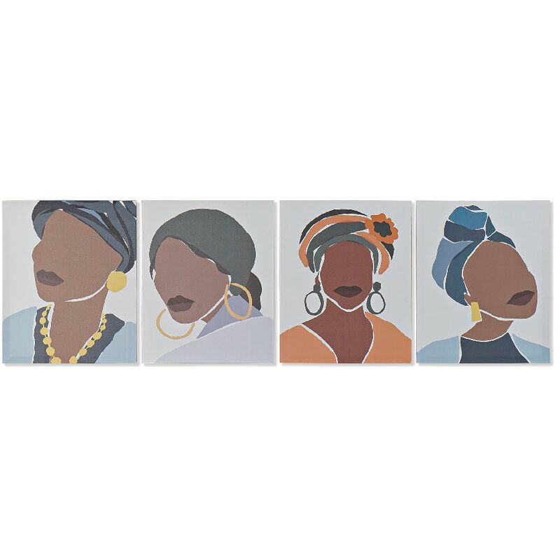 

Cuadro DKD Home Decor Lienzo Africana (4 pcs) (40 x 1.8 x 50 cm)