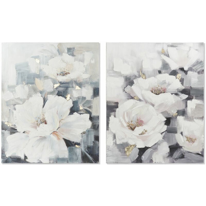 

Cuadro DKD Home Decor Lienzo Flores (2 pcs) (80 x 3.5 x 100 cm)
