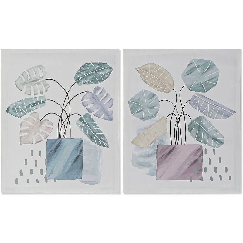 

Cuadro DKD Home Decor Lienzo Planta Maceta (2 pcs) (40 x 1.8 x 50 cm)
