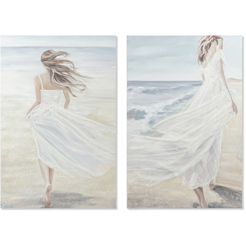 

Cuadro DKD Home Decor Lienzo Playa (2 pcs) (80 x 3.8 x 120 cm)