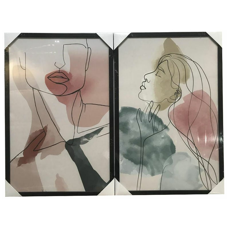 

Cuadro DKD Home Decor Mujer (2 pcs) (40 x 3 x 60 cm)