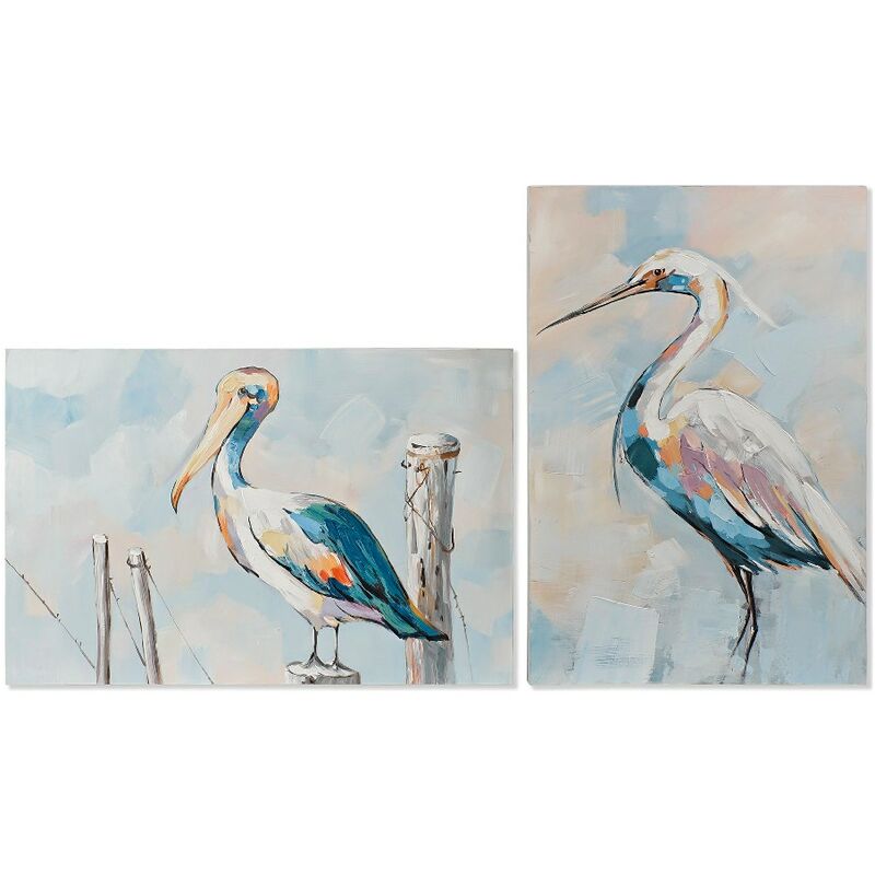 

Cuadro DKD Home Decor Painted Heron (60 x 3 x 90 cm)