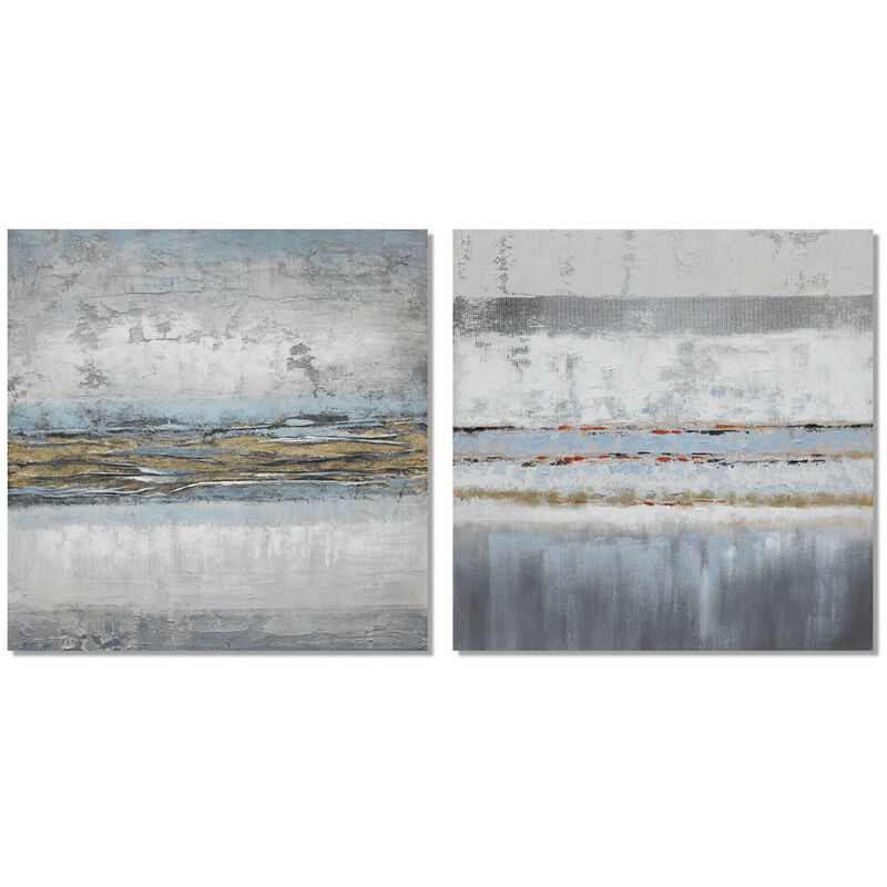 

Cuadro DKD Home Decor Abstracto (2 pcs) (100 x 2.8 x 100 cm)