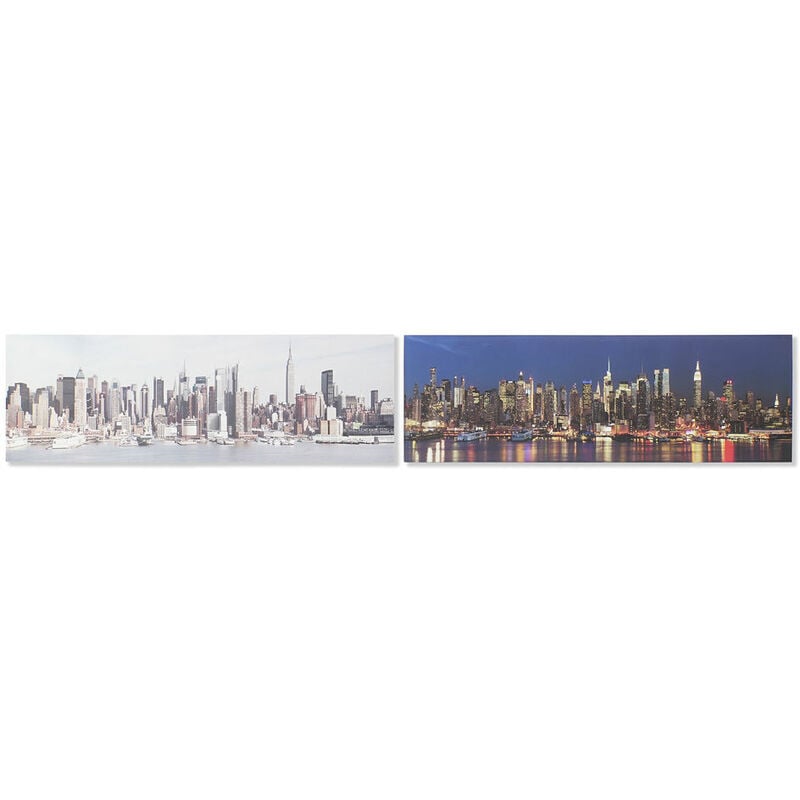 

Cuadro DKD Home Decor Pino Lienzo New York (2 pcs) (135 x 2.5 x 45 cm)