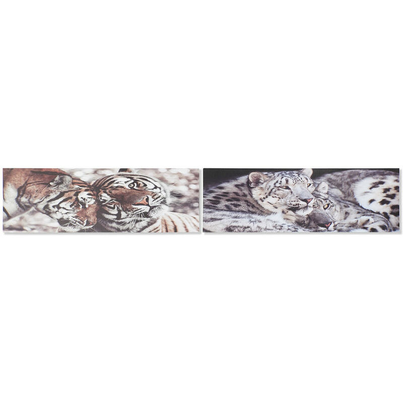 

Cuadro DKD Home Decor Pino Tigre Lienzo (2 pcs) (135 x 2.5 x 45 cm)