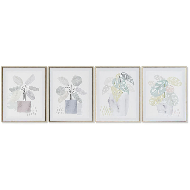 

Cuadro DKD Home Decor Planta (4 pcs) (40 x 2.5 x 50 cm)