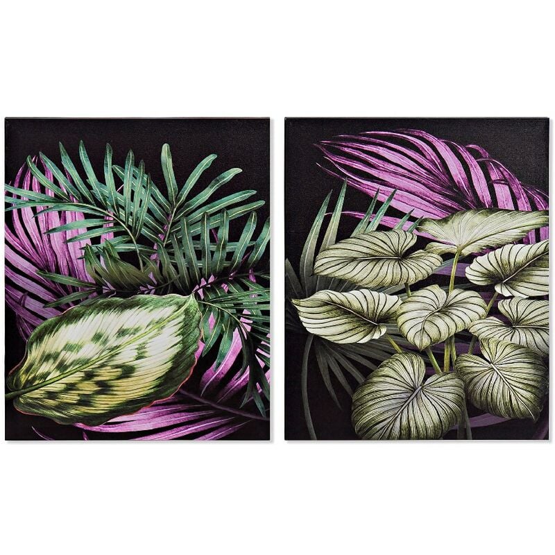 

Cuadro DKD Home Decor Planta Tropical 40 x 1.8 x 50 cm (2 pcs)