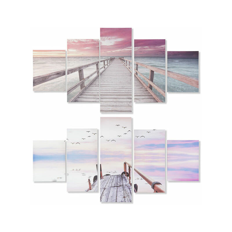 

Cuadro DKD Home Decor Playa Pino Lienzo (2 pcs)
