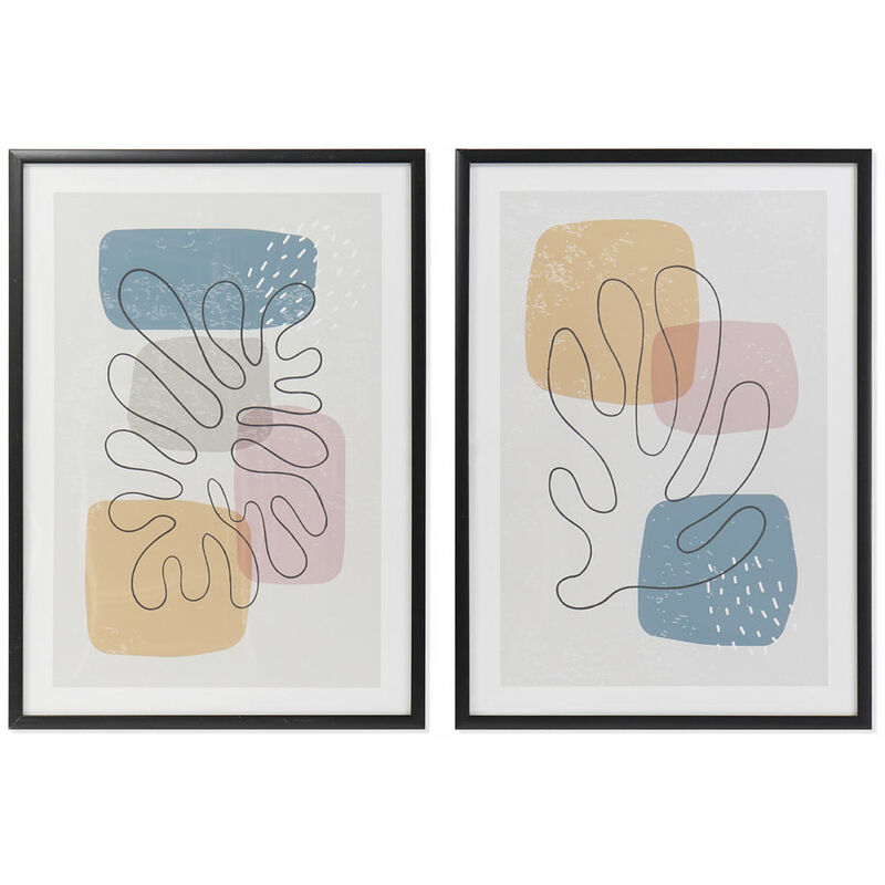 

Cuadro DKD Home Decor PVC Abstracto Madera MDF (2 pcs) (44 x 3 x 63 cm)