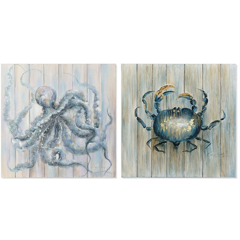 

Cuadro DKD Home Decor Seafarer (2 pcs) (80 x 3 x 80 cm)