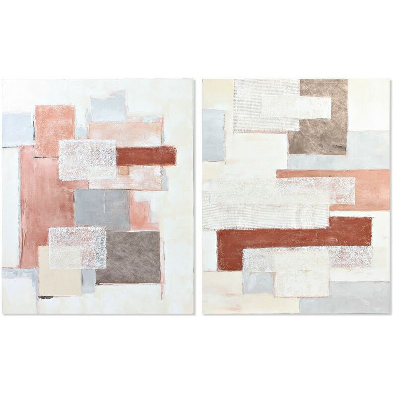 

Cuadro DKD Home Decor Squares Abstracto (2 pcs) (80 x 3.8 x 100 cm)