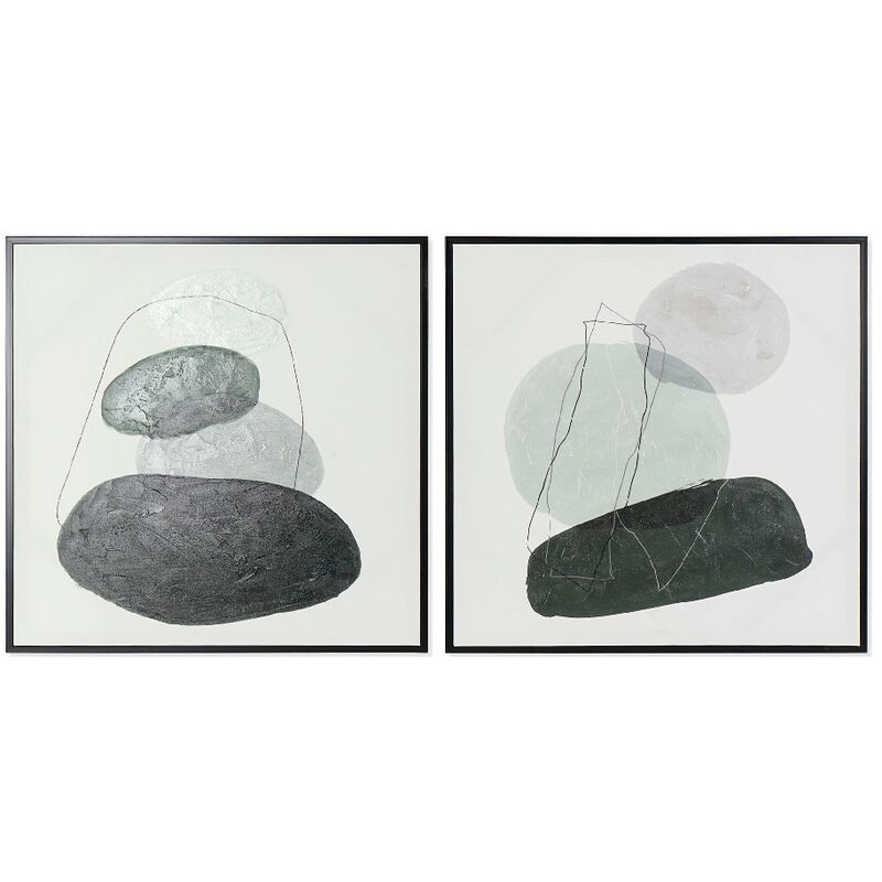 

Cuadro DKD Home Decor Stones Abstracto (2 pcs) (57 x 3 x 57 cm)