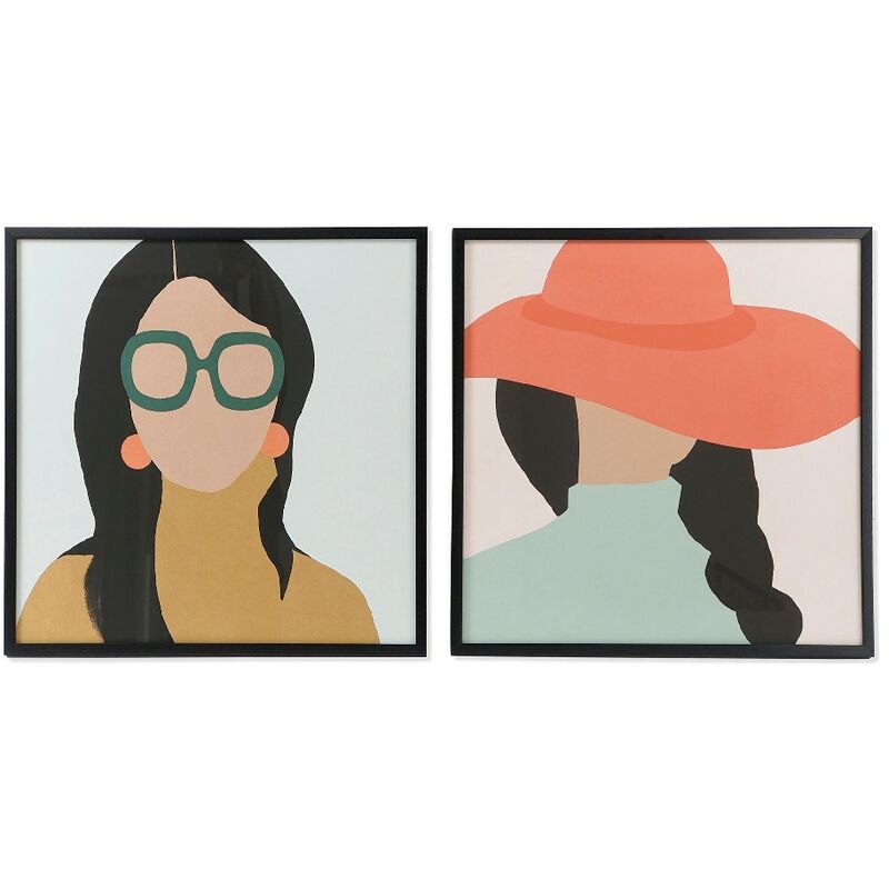 

Cuadro DKD Home Decor Teenager (2 pcs) (71 x 3 x 71 cm)