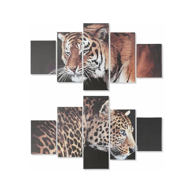 

Cuadro DKD Home Decor Tigre Pino Lienzo (5 pcs) (2 pcs)