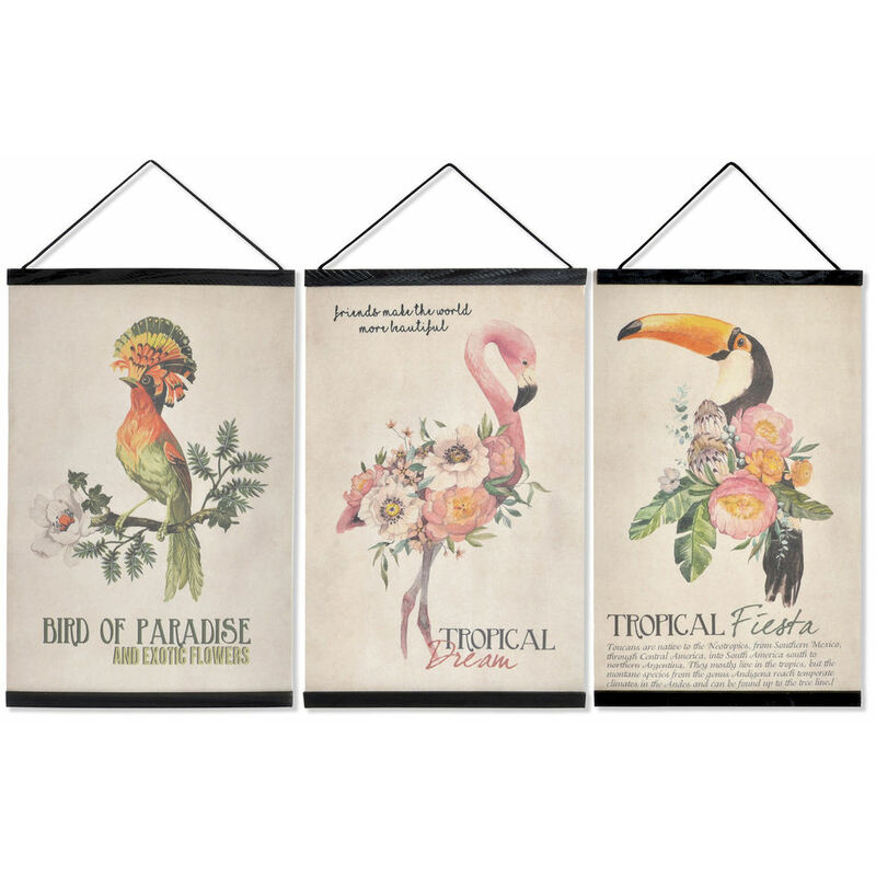 

Cuadro DKD Home Decor Tropical Lienzo Madera MDF (3 pcs) (30 x 0.7 x 50 cm)