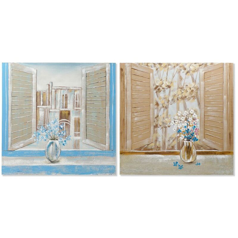 

Cuadro DKD Home Decor Window Ventanas (2 pcs) (100 x 3 x 100 cm)
