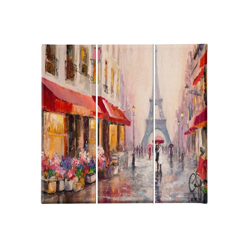 

Homemania - Cuadro Eiffel Tours - 3 piezas - Ciudades y paisajes - por sala de estar, habitacion - Multicolor en Poliester, madera, 69 x 3 x 50 cm