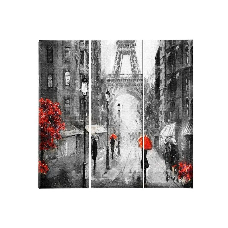 

Homemania - Cuadro Eiffel Tours - 3 piezas - Ciudades y paisajes - por sala de estar, habitacion - Multicolor en Poliester, madera, 69 x 3 x 50 cm