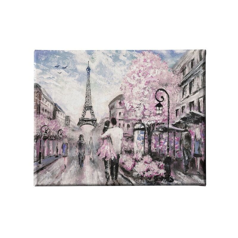 

Homemania - Cuadro Eiffel Tours - Ciudades y paisajes - para la sala de estar, la habitacion - Multicolor en Poliester, madera, 45 x 3 x 70 cm