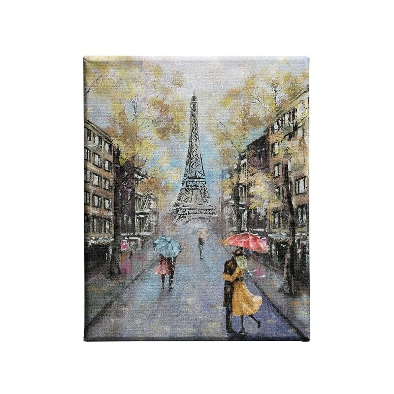 

Homemania - Cuadro Eiffel Tours - Ciudades y paisajes - para la sala de estar, la habitacion - Multicolor en Poliester, madera, 45 x 3 x 70 cm