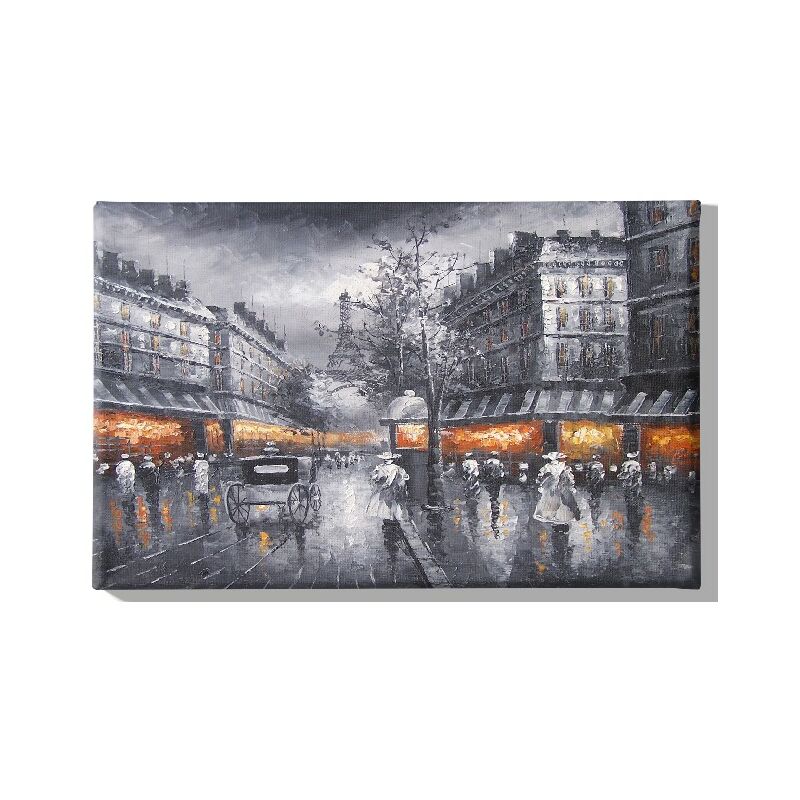 

Homemania - Cuadro Eiffel Tours - Ciudades y paisajes - para la sala de estar, la habitacion - Multicolor en Poliester, madera, 45 x 3 x 70 cm