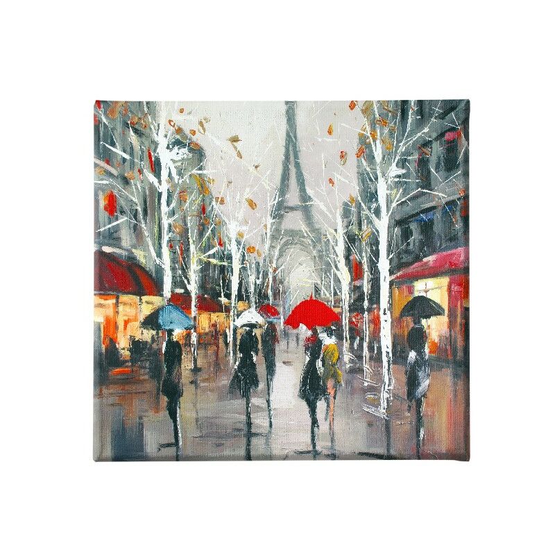 

Homemania - Cuadro Eiffel Tours - Ciudades y paisajes - para la sala de estar, la habitacion - Multicolor en Poliester, madera, 60 x 3 x 60 cm
