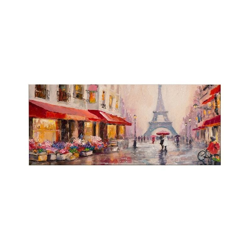 

Cuadro Eiffel Tours - Ciudades y paisajes - para la sala de estar, la habitacion - Multicolor en Poliester, madera, 70 x 3 x 100 cm