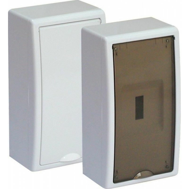 

Solera - Cuadro eléctrico empotrar de 4 elementos precintable blanco y puerta fumé 8209PF