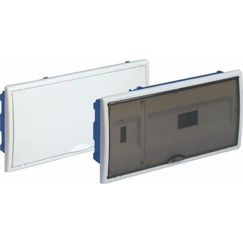 

Solera - Cuadro eléctrico empotrar pladur 16 elementos + 4 precintables marco blanco y puerta fumé SOLER