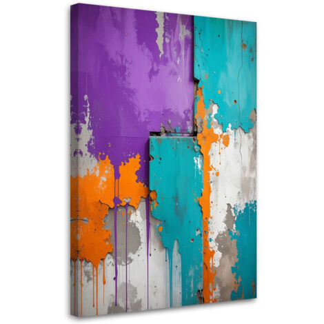 Cuadro en Lienzo, Abstracción colorida, 20x30